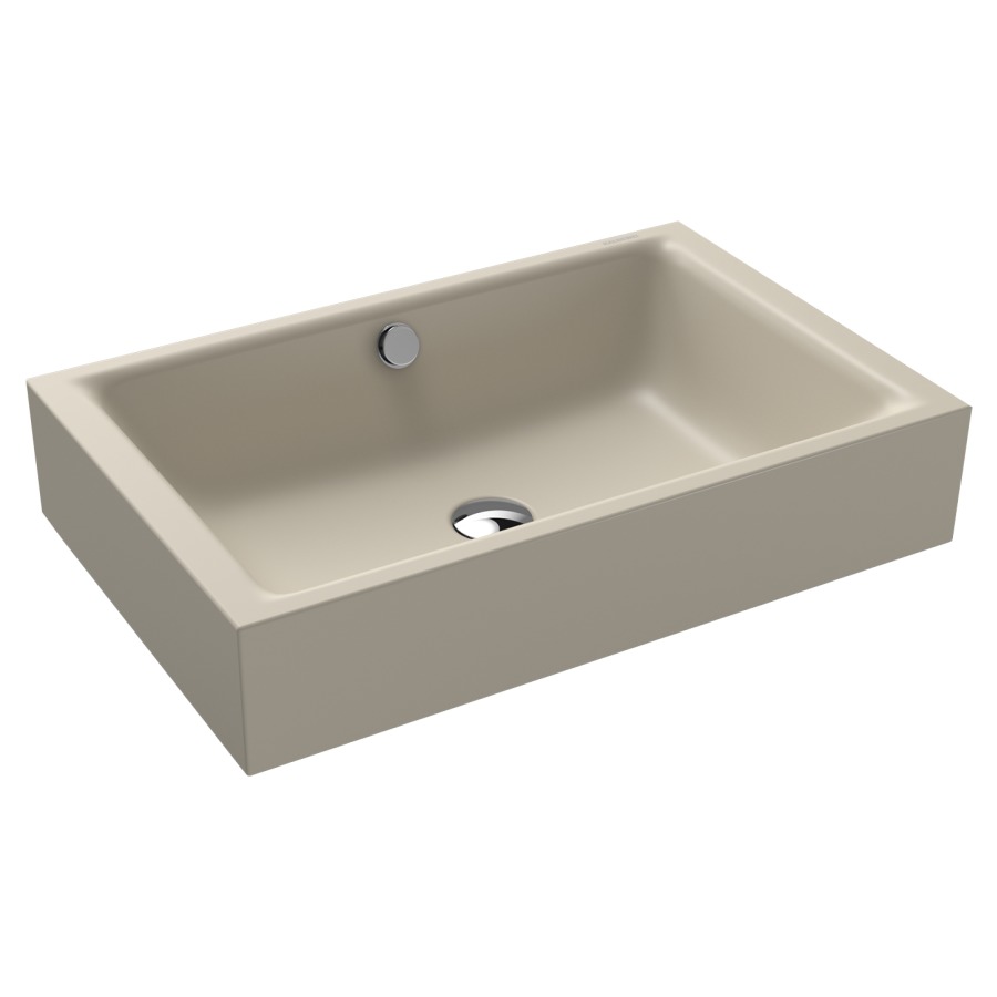 Lavabo à poser PURO S
60 x 38,5 x 12 cm, acier
avec garniture de trop-plein
blanc et isolation phonique
émaillé des deux côtés