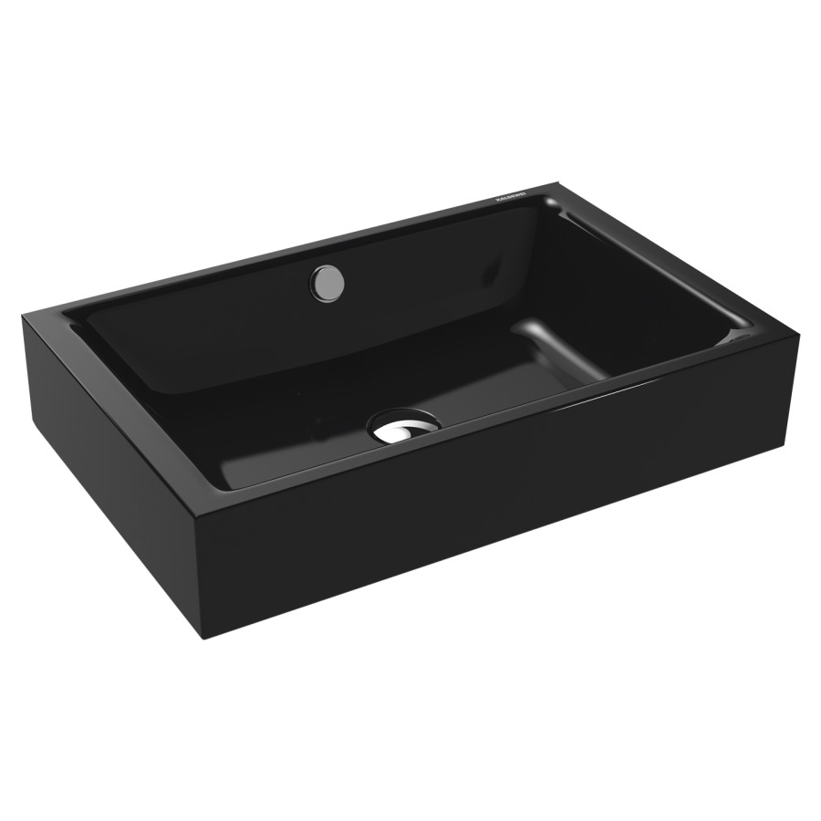Lavabo à poser PURO S
60 x 38,5 x 12 cm, acier
avec garniture de trop-plein
blanc et isolation phonique
émaillé des deux côtés