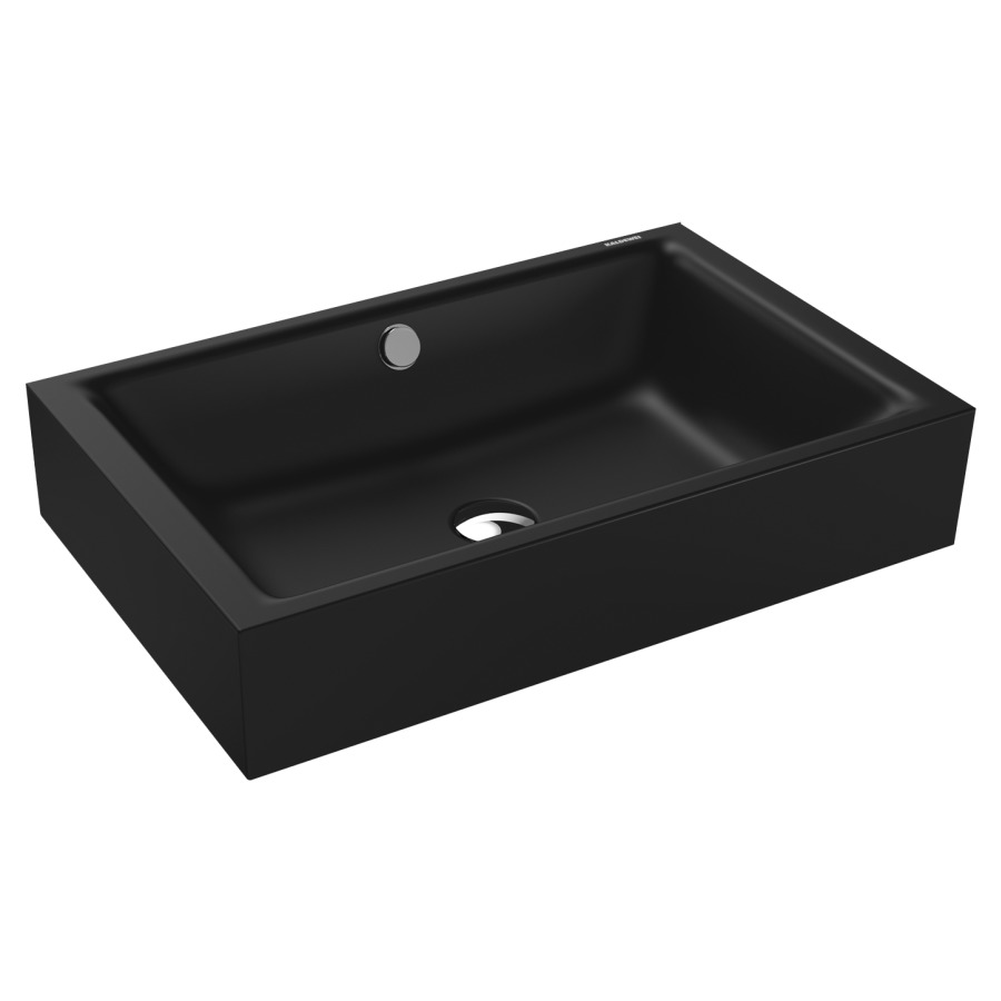 Lavabo à poser PURO S
60 x 38,5 x 12 cm, acier
avec garniture de trop-plein
blanc et isolation phonique
émaillé des deux côtés