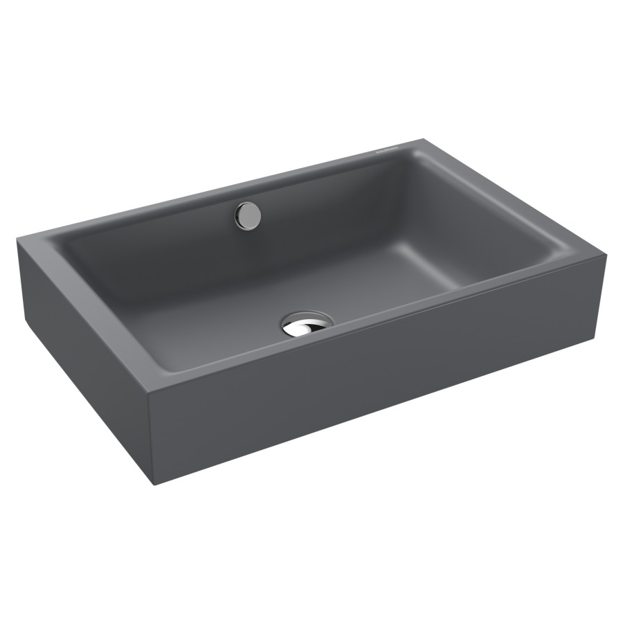 Lavabo à poser PURO S
60 x 38,5 x 12 cm, acier
avec garniture de trop-plein
blanc et isolation phonique
émaillé des deux côtés