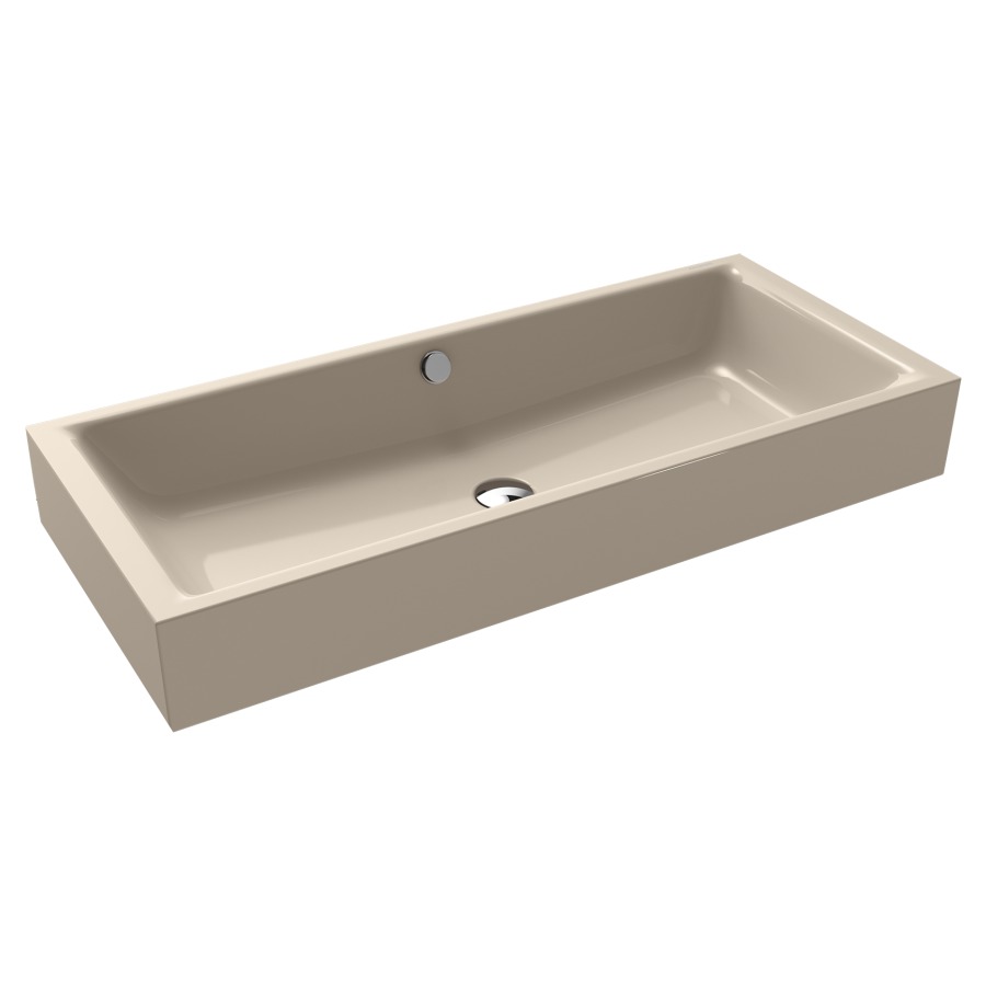 Lavabo à poser PURO S
90 x 38,5 x 12 cm, acier
avec garniture de trop-plein
blanc et isolation phonique
émaillé des deux côtés