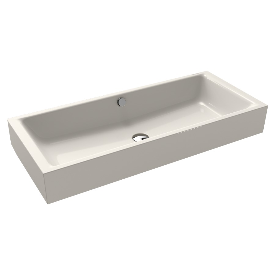 Lavabo à poser PURO S
90 x 38,5 x 12 cm, acier
avec garniture de trop-plein
blanc et isolation phonique
émaillé des deux côtés