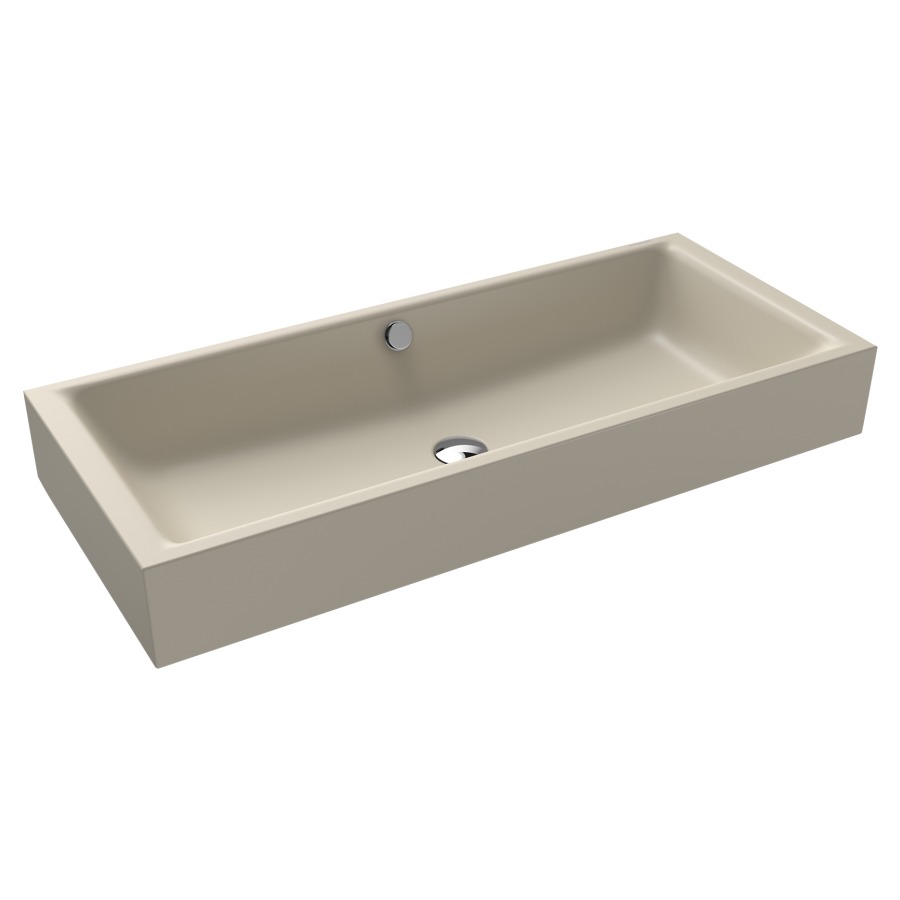Lavabo à poser PURO S
90 x 38,5 x 12 cm, acier
avec garniture de trop-plein
blanc et isolation phonique
émaillé des deux côtés