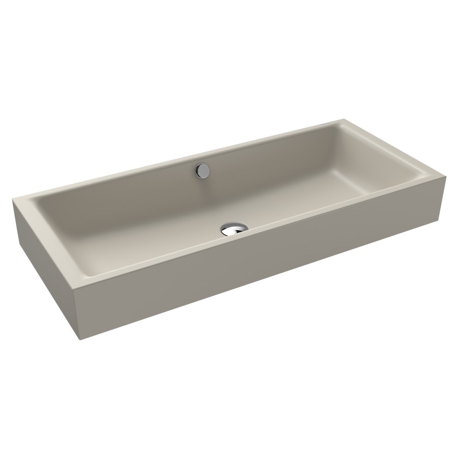 Lavabo à poser PURO S
90 x 38,5 x 12 cm, acier
avec garniture de trop-plein
blanc et isolation phonique
émaillé des deux côtés