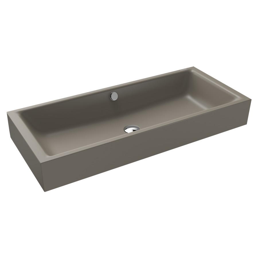 Lavabo à poser PURO S
90 x 38,5 x 12 cm, acier
avec garniture de trop-plein
blanc et isolation phonique
émaillé des deux côtés
