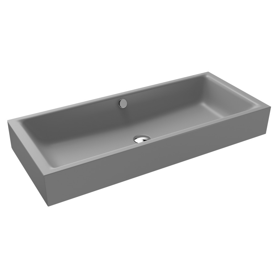 Lavabo à poser PURO S
90 x 38,5 x 12 cm, acier
avec garniture de trop-plein
blanc et isolation phonique
émaillé des deux côtés