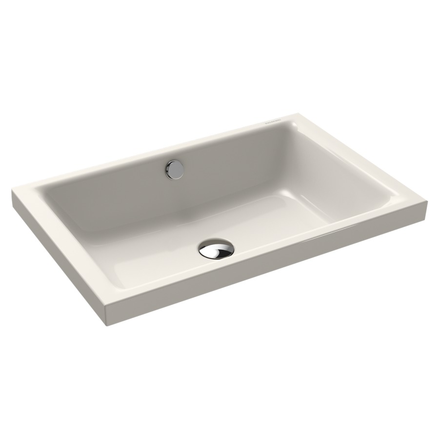 Lavabo à poser PURO S
60 x 38,5 x 4 cm, acier
avec garniture de trop-plein
blanc et isolation phonique
émaillé des deux côtés