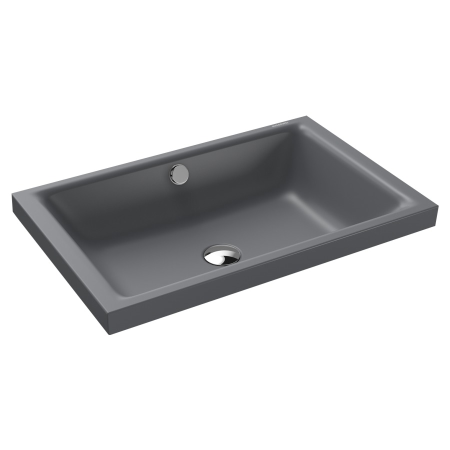 Lavabo à poser PURO S
60 x 38,5 x 4 cm, acier
avec garniture de trop-plein
blanc et isolation phonique
émaillé des deux côtés