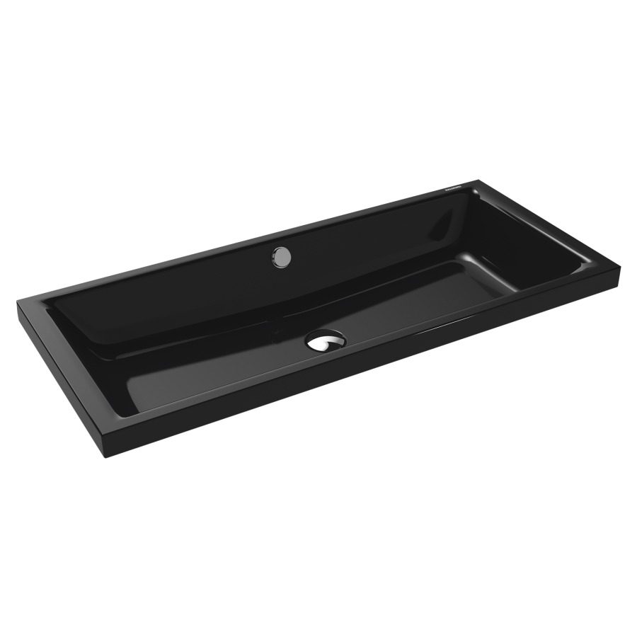 Lavabo à poser PURO S
90 x 38,5 x 4 cm, acier
avec garniture de trop-plein
blanc et isolation phonique
émaillé des deux côtés