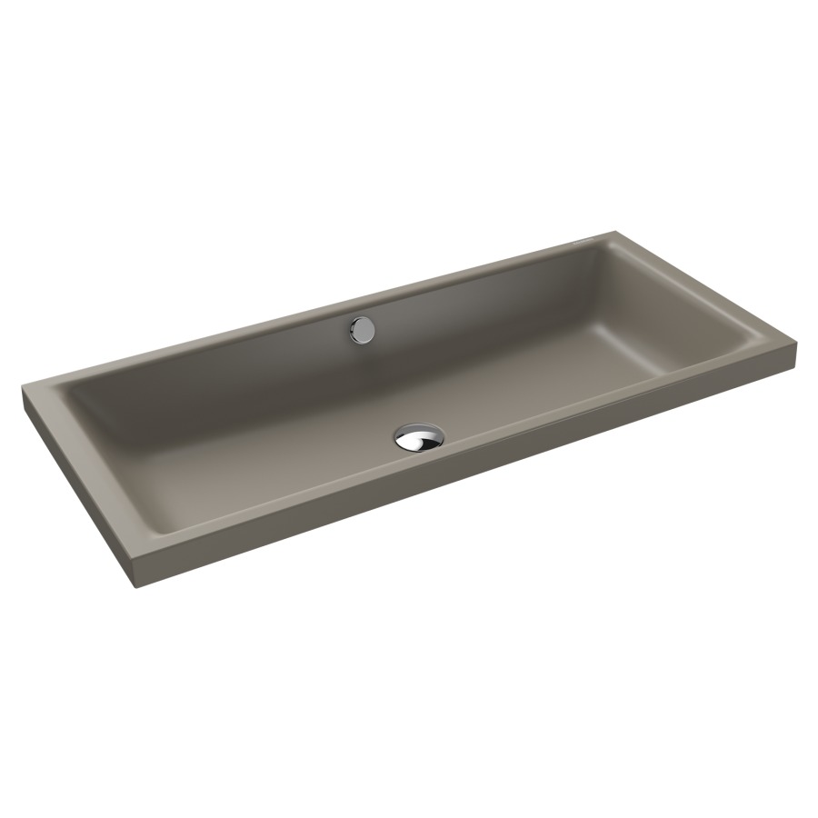 Lavabo à poser PURO S
90 x 38,5 x 4 cm, acier
avec garniture de trop-plein
blanc et isolation phonique
émaillé des deux côtés