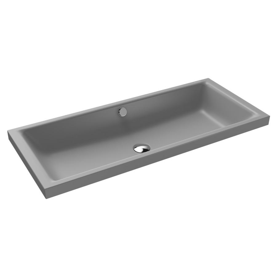 Lavabo à poser PURO S
90 x 38,5 x 4 cm, acier
avec garniture de trop-plein
blanc et isolation phonique
émaillé des deux côtés