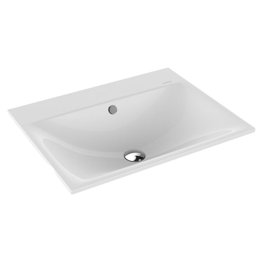 Lavabo à encastrer SILENIO
60 x 46 x 1,4 cm, acier
avec garniture de trop-plein
blanc et isolation phonique
émaillé des deux côtés