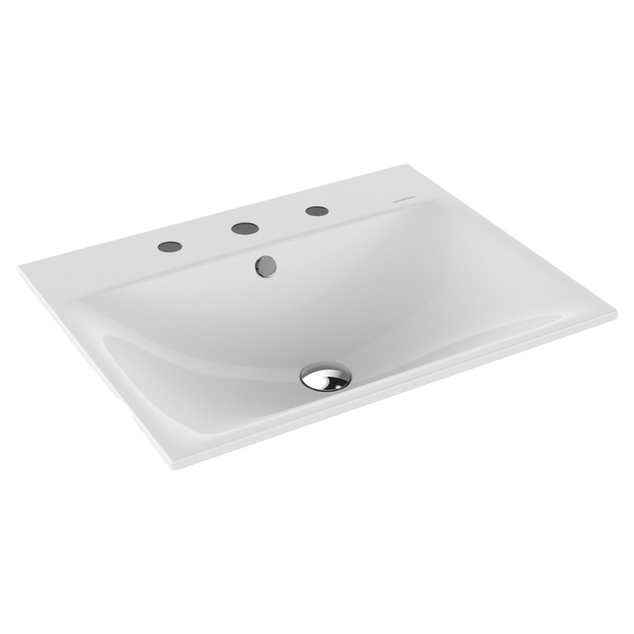 Lavabo à encastrer SILENIO
60 x 46 x 1,4 cm, acier
avec garniture de trop-plein
blanc et isolation phonique
émaillé des deux côtés