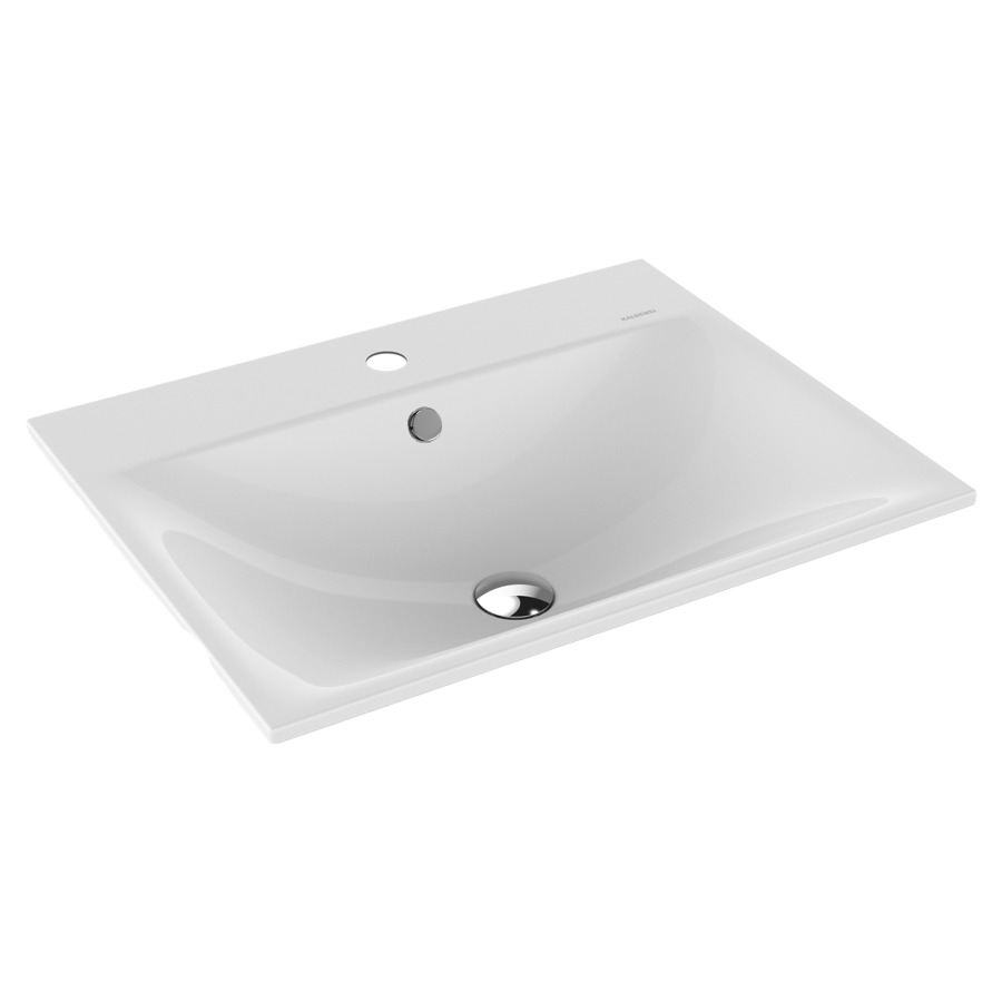 Lavabo à encastrer SILENIO
60 x 46 x 1,4 cm, acier
avec garniture de trop-plein
blanc et isolation phonique
émaillé des deux côtés