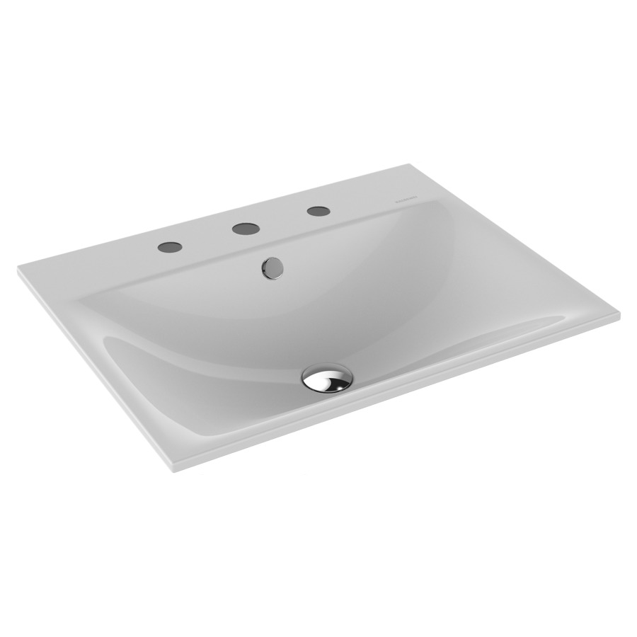 Lavabo à encastrer SILENIO
60 x 46 x 1,4 cm, acier
avec garniture de trop-plein
blanc et isolation phonique
émaillé des deux côtés