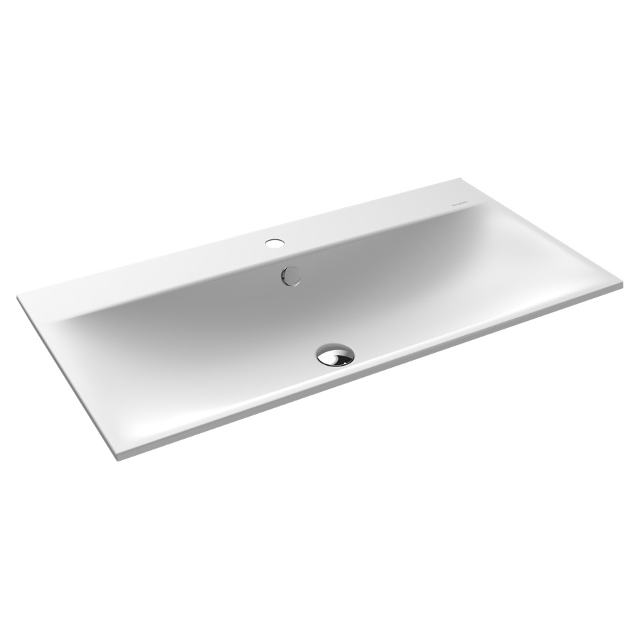 Lavabo à encastrer SILENIO
90 x 46 x 1,4 cm, acier
avec garniture de trop-plein
blanc et isolation phonique
émaillé des deux côtés