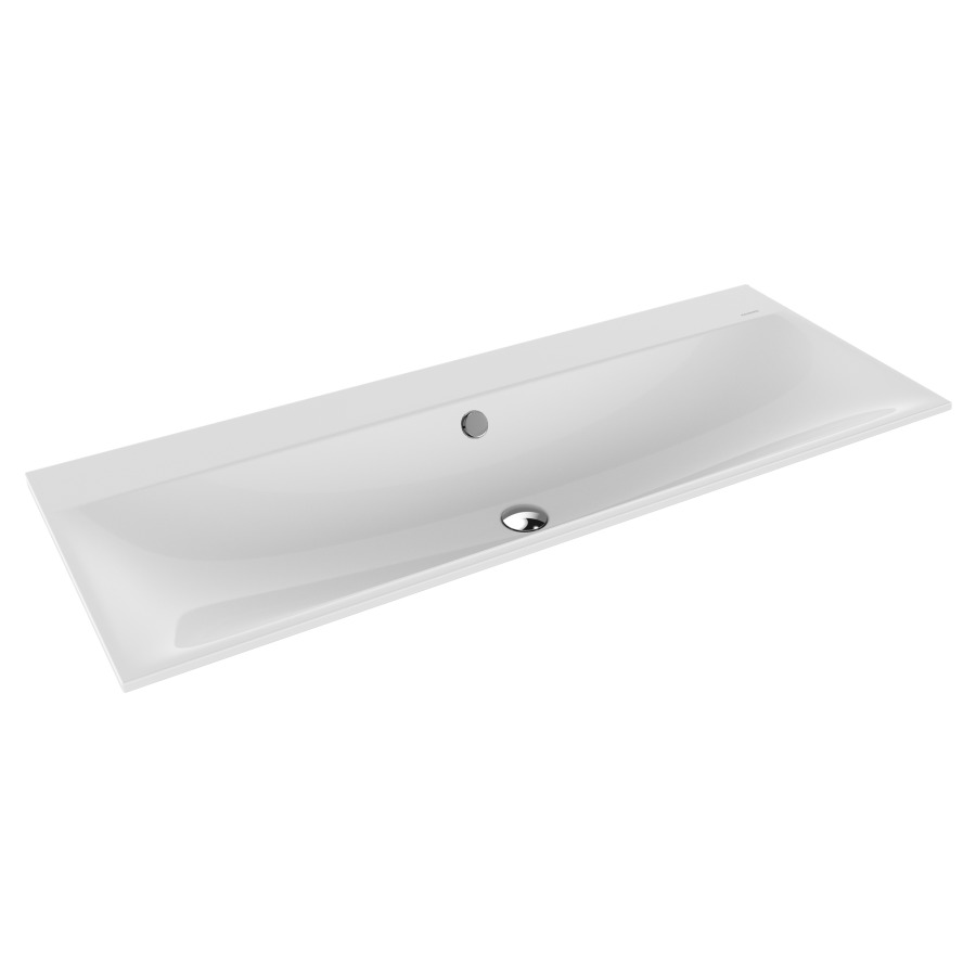 Lavabo à encastrer SILENIO
120 x 46 x 1,4 cm, acier
avec garniture de trop-plein
blanc et isolation phonique
émaillé des deux côtés