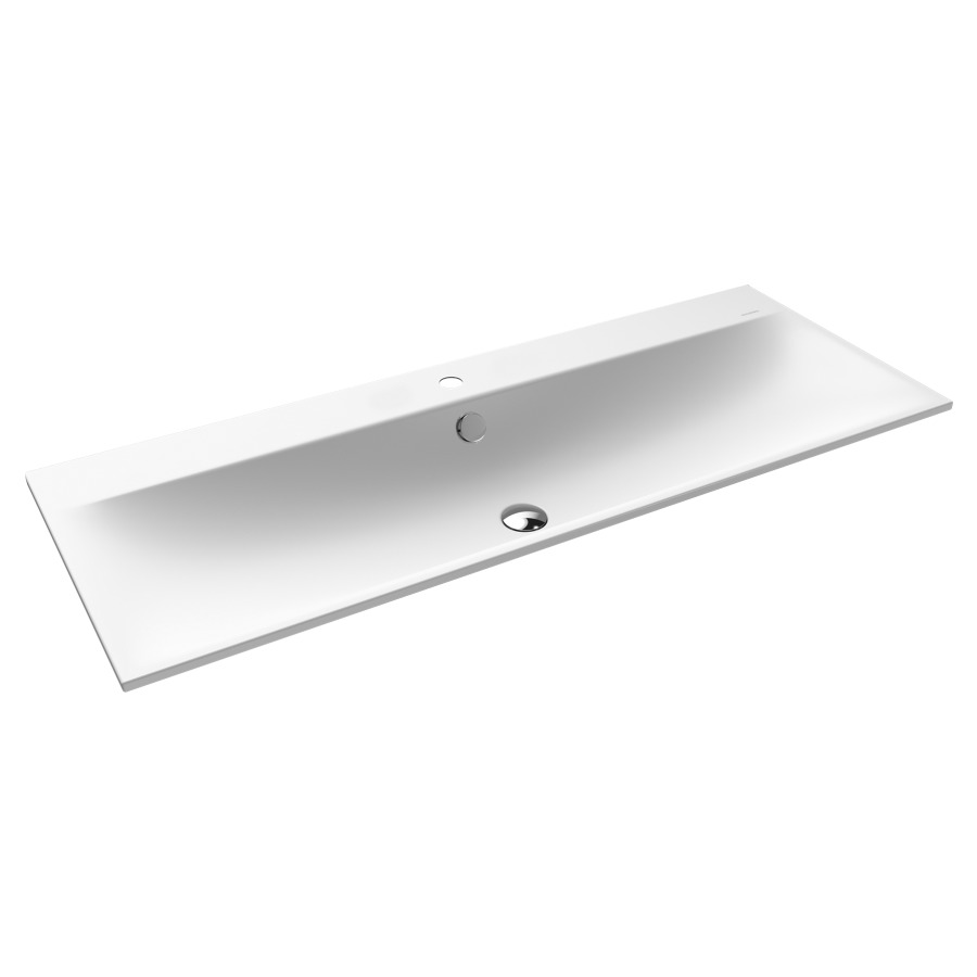 Lavabo à encastrer SILENIO
120 x 46 x 1,4 cm, acier
avec garniture de trop-plein
blanc et isolation phonique
émaillé des deux côtés