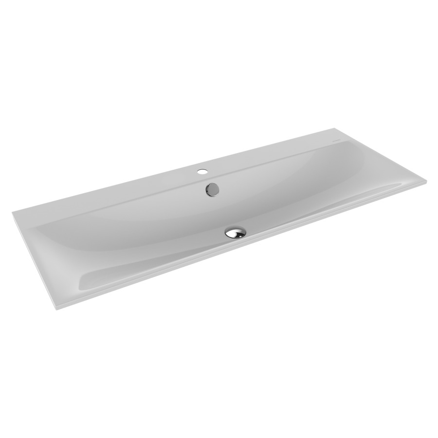 Lavabo à encastrer SILENIO
120 x 46 x 1,4 cm, acier
avec garniture de trop-plein
blanc et isolation phonique
émaillé des deux côtés