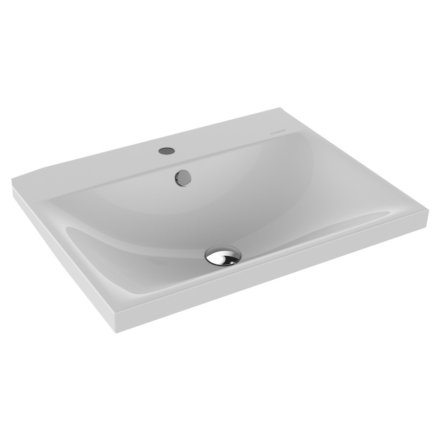 Lavabo à poser SILENIO
60 x 46 x 4 cm, acier
avec garniture de trop-plein
blanc et isolation phonique
émaillé des deux côtés