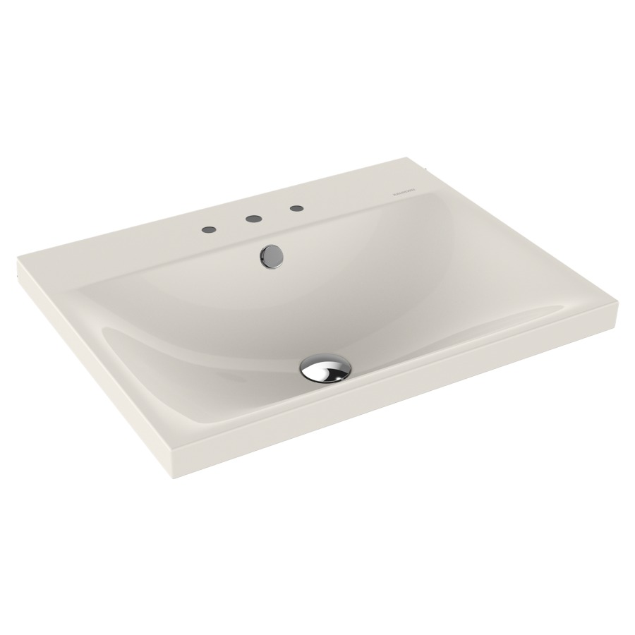 Lavabo à poser SILENIO
60 x 46 x 4 cm, acier
avec garniture de trop-plein
blanc et isolation phonique
émaillé des deux côtés