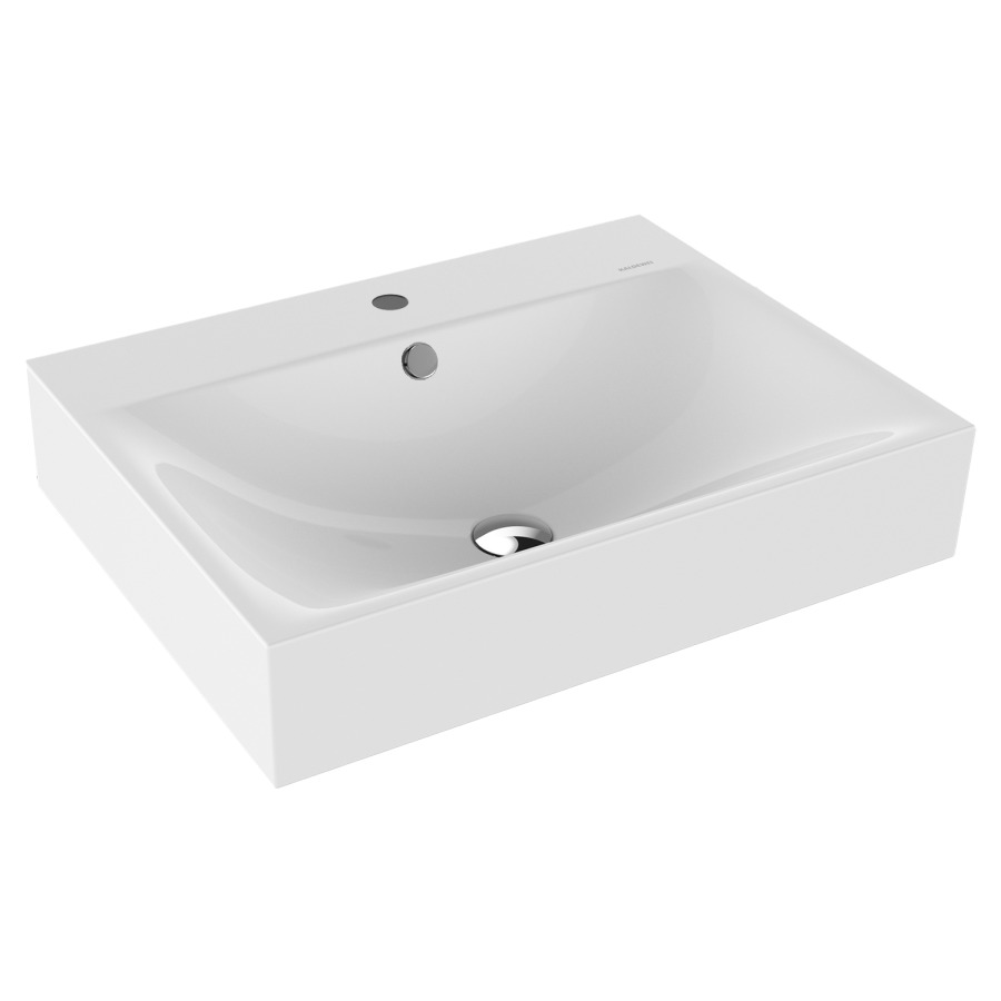 Lavabo à poser SILENIO
60 x 46 x 12 cm, acier
avec garniture de trop-plein
blanc et isolation phonique
émaillé des deux côtés