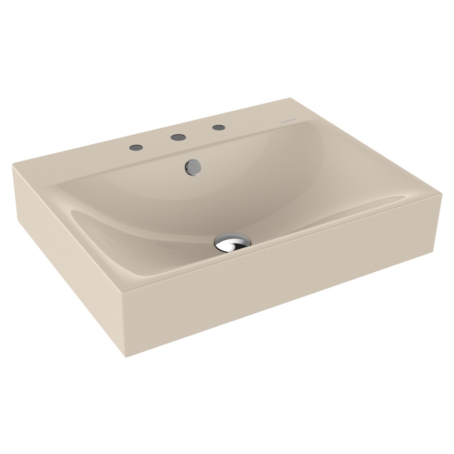 Lavabo à poser SILENIO
60 x 46 x 12 cm, acier
avec garniture de trop-plein
blanc et isolation phonique
émaillé des deux côtés