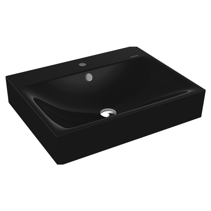 Lavabo à poser SILENIO
60 x 46 x 12 cm, acier
avec garniture de trop-plein
blanc et isolation phonique
émaillé des deux côtés