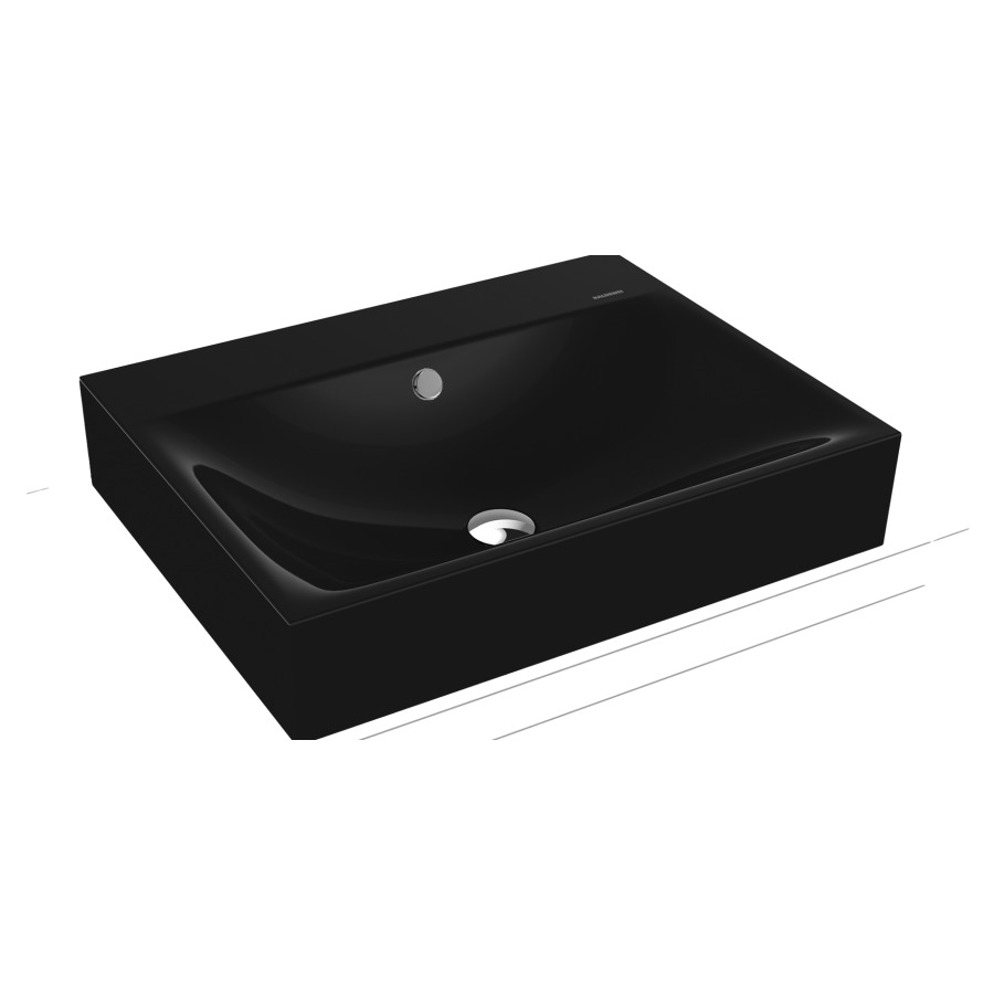 Lavabo à poser SILENIO
60 x 46 x 12 cm, acier
avec garniture de trop-plein
blanc et isolation phonique
émaillé des deux côtés