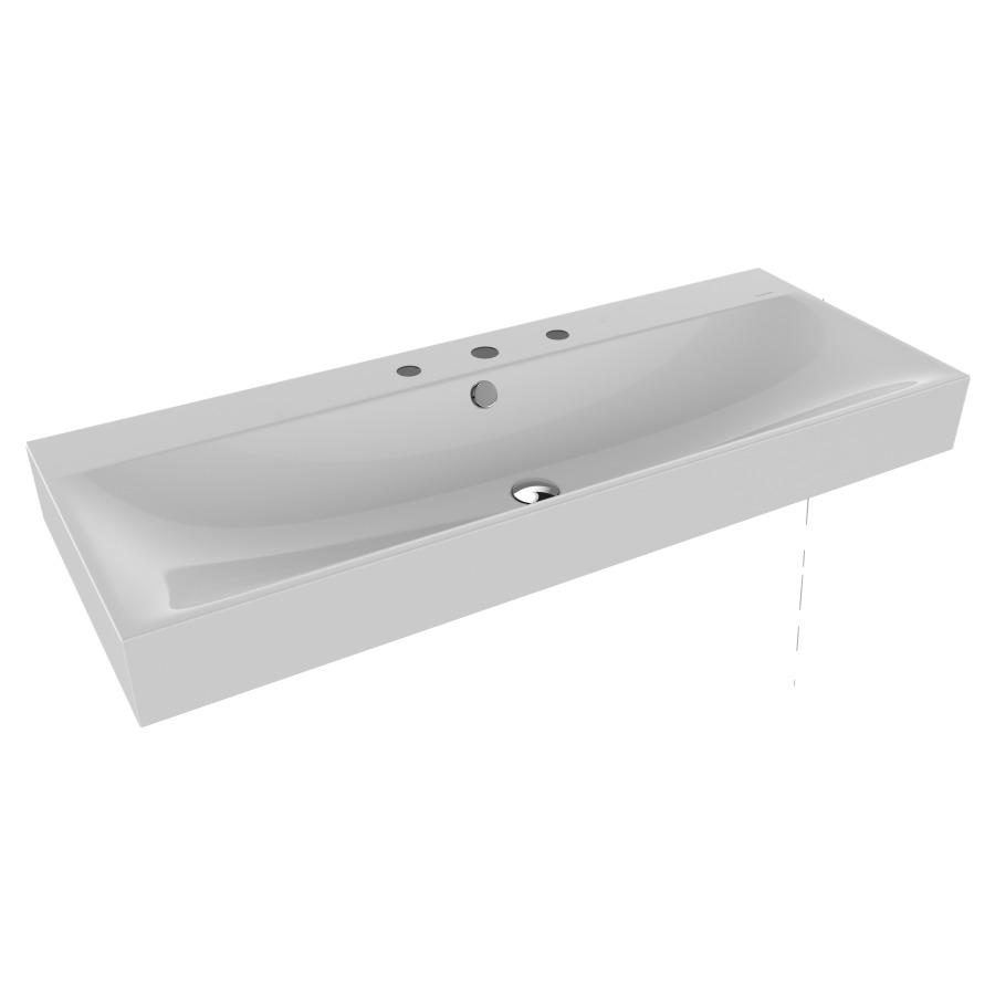 Lavabo SILENIO
120 x 46 x 12 cm, acier
avec garniture de trop-plein
blanc et isolation phonique
émaillé des deux côtés