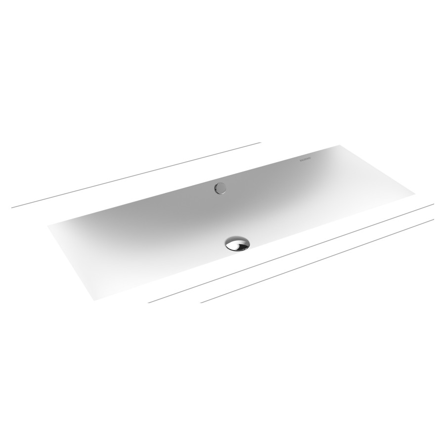 Lavabo à encastrer SILENIO
93,4 x 39,1 cm, acier
avec garniture de trop-plein
blanc et isolation phonique
émaillé des deux côtés