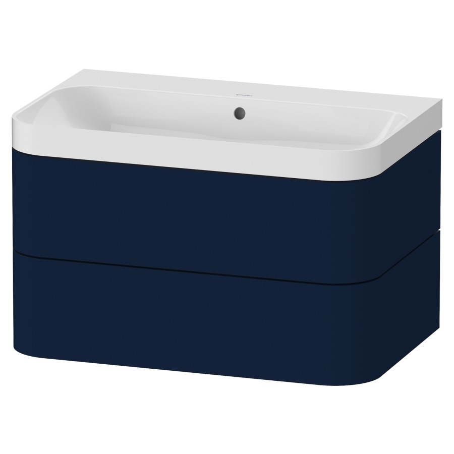 Combination de lavabo HAPPY
D.2 PLUS, 77,5 x 49 x 46,8 cm
élément à 2 tiroirs
lavabo blanc avec
trop-plein, siphon
soupape d'écoulement
Push Open incl.