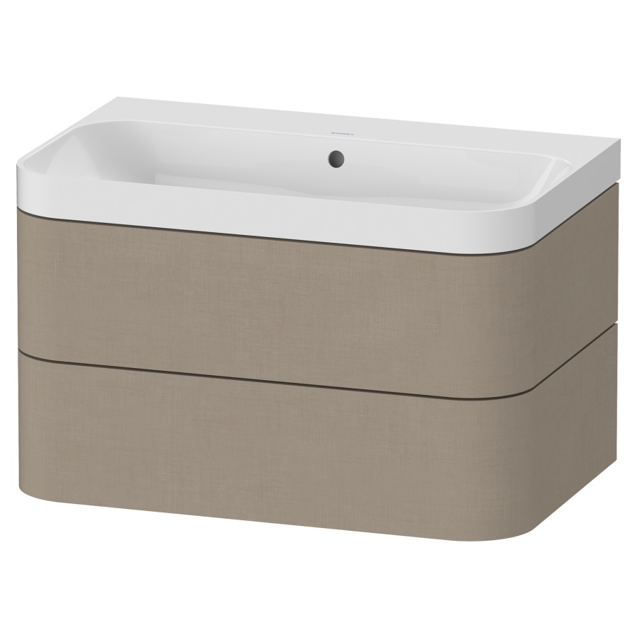 Combination de lavabo HAPPY
D.2 PLUS, 77,5 x 49 x 46,8 cm
élément à 2 tiroirs
lavabo blanc avec
trop-plein, siphon
soupape d'écoulement
Push Open incl.