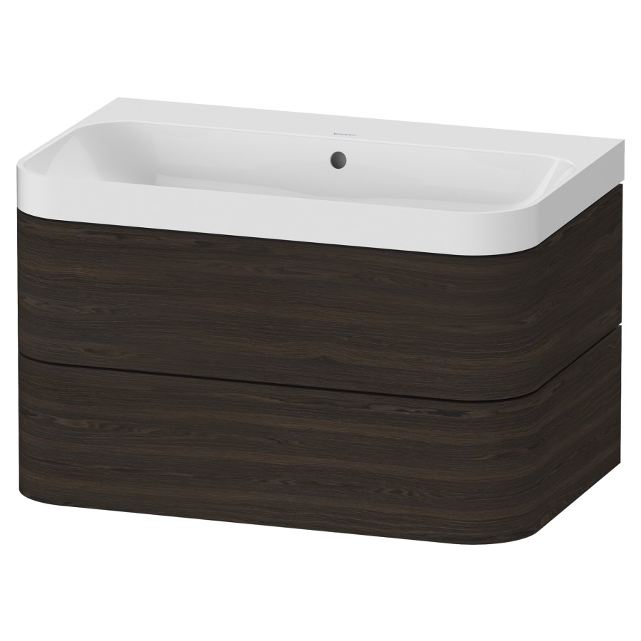 Combination de lavabo HAPPY
D.2 PLUS, 77,5 x 49 x 46,8 cm
élément à 2 tiroirs
lavabo blanc avec
trop-plein, siphon
soupape d'écoulement
Push Open incl.