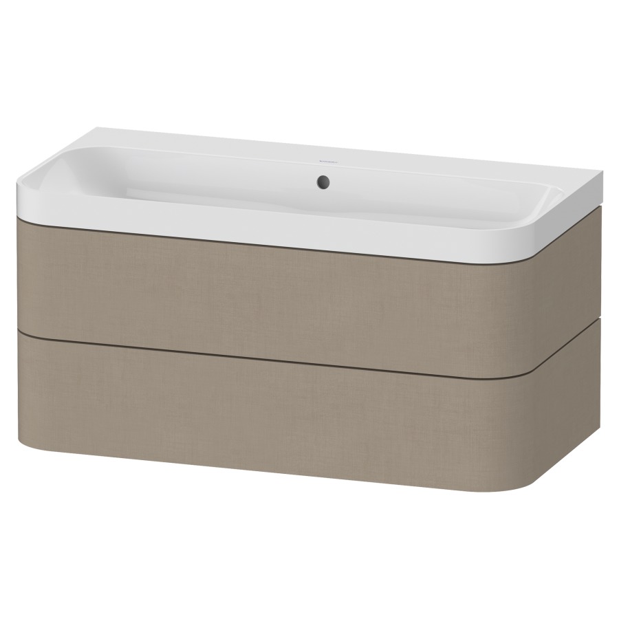 Combination de lavabo HAPPY
D.2 PLUS, 97,5 x 49 x 46,8 cm
élément à 2 tiroirs
lavabo blanc avec
trop-plein, siphon
soupape d'écoulement
Push Open incl.