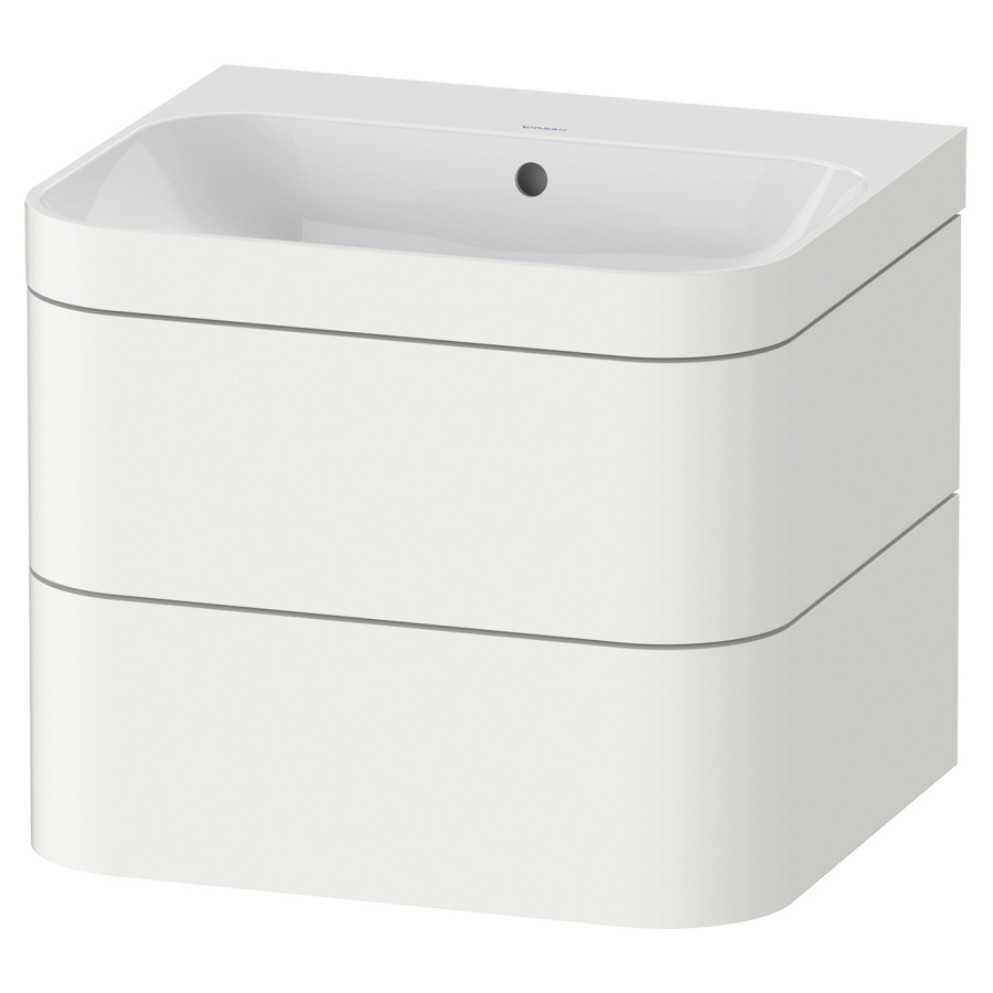 Combination de lavabo HAPPY
D.2 PLUS, 57,5 x 49 x 46,8 cm
élément à 2 tiroirs
lavabo avec trop-plein
avec plaque de recourvrement
en couleur de meuble
siphon, soupape d'écoulement
Push Open incl.
