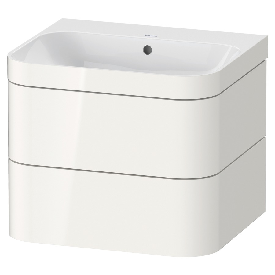 Combination de lavabo HAPPY
D.2 PLUS, 57,5 x 49 x 46,8 cm
élément à 2 tiroirs
lavabo avec trop-plein
avec plaque de recourvrement
en couleur de meuble
siphon, soupape d'écoulement
Push Open incl.