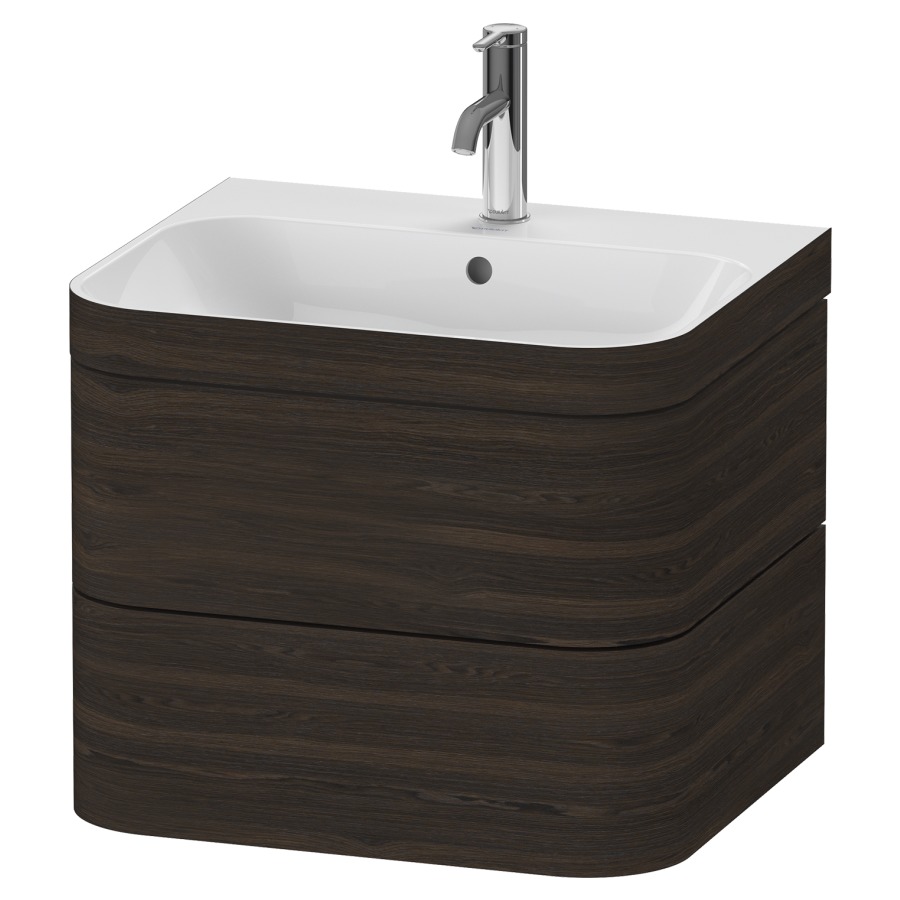 Combination de lavabo HAPPY
D.2 PLUS, 57,5 x 49 x 46,8 cm
élément à 2 tiroirs
lavabo avec trop-plein
avec plaque de recourvrement
en couleur de meuble
siphon, soupape d'écoulement
Push Open incl.