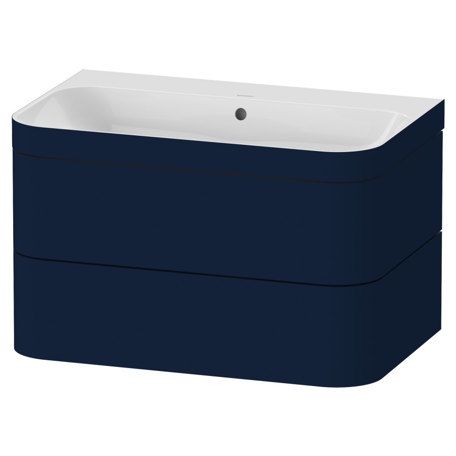Combination de lavabo HAPPY
D.2 PLUS, 77,5 x 49 x 46,8 cm
élément à 2 tiroirs
lavabo avec trop-plein
avec plaque de recourvrement
en couleur de meuble
siphon, soupape d'écoulement
Push Open incl.