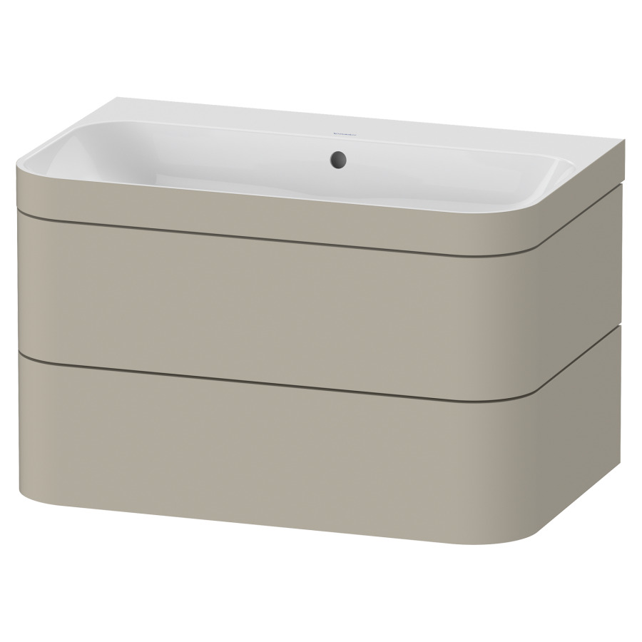 Combination de lavabo HAPPY
D.2 PLUS, 77,5 x 49 x 46,8 cm
élément à 2 tiroirs
lavabo avec trop-plein
avec plaque de recourvrement
en couleur de meuble
siphon, soupape d'écoulement
Push Open incl.