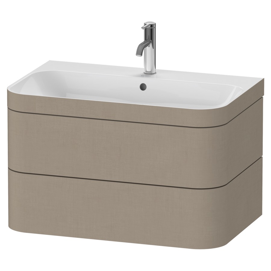 Combination de lavabo HAPPY
D.2 PLUS, 77,5 x 49 x 46,8 cm
élément à 2 tiroirs
lavabo avec trop-plein
avec plaque de recourvrement
en couleur de meuble
siphon, soupape d'écoulement
Push Open incl.