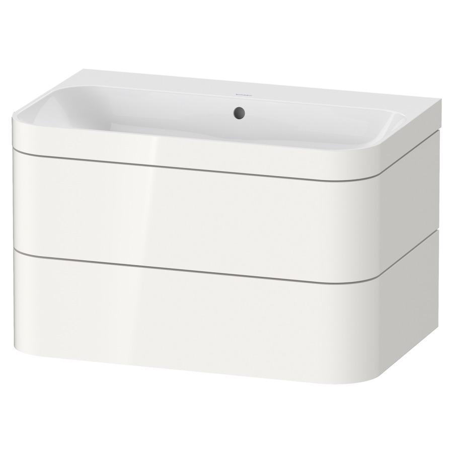 Combination de lavabo HAPPY
D.2 PLUS, 77,5 x 49 x 46,8 cm
élément à 2 tiroirs
lavabo avec trop-plein
avec plaque de recourvrement
en couleur de meuble
siphon, soupape d'écoulement
Push Open incl.