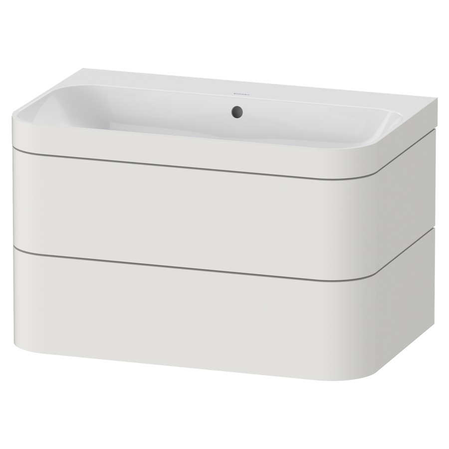 Combination de lavabo HAPPY
D.2 PLUS, 77,5 x 49 x 46,8 cm
élément à 2 tiroirs
lavabo avec trop-plein
avec plaque de recourvrement
en couleur de meuble
siphon, soupape d'écoulement
Push Open incl.