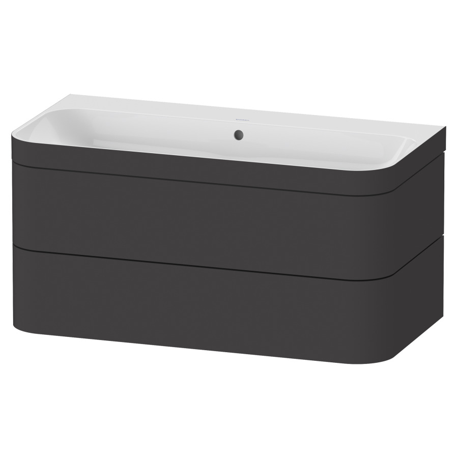 Combination de lavabo HAPPY
D.2 PLUS, 97,5 x 49 x 46,8 cm
élément à 2 tiroirs
lavabo avec trop-plein
avec plaque de recourvrement
en couleur de meuble
siphon, soupape d'écoulement
Push Open incl.