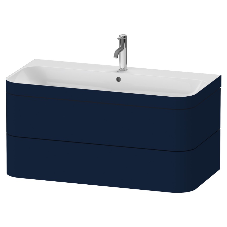 Combination de lavabo HAPPY
D.2 PLUS, 97,5 x 49 x 46,8 cm
élément à 2 tiroirs
lavabo avec trop-plein
avec plaque de recourvrement
en couleur de meuble
siphon, soupape d'écoulement
Push Open incl.