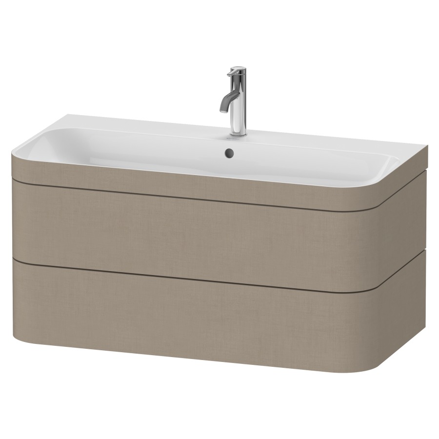 Combination de lavabo HAPPY
D.2 PLUS, 97,5 x 49 x 46,8 cm
élément à 2 tiroirs
lavabo avec trop-plein
avec plaque de recourvrement
en couleur de meuble
siphon, soupape d'écoulement
Push Open incl.