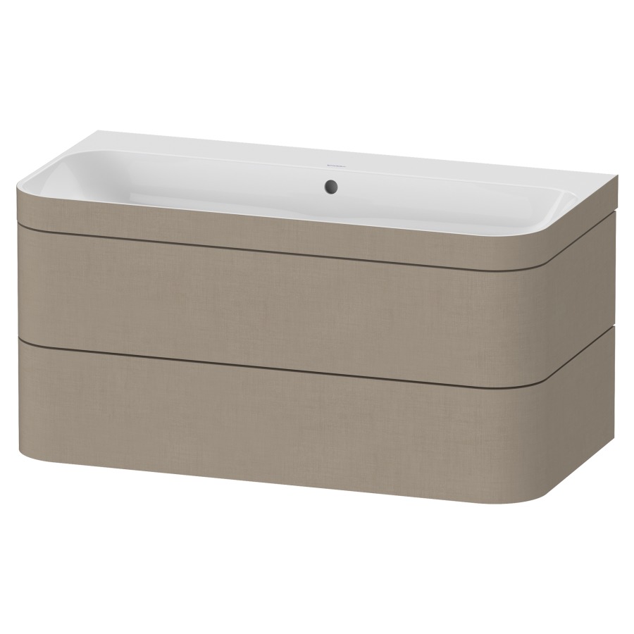 Combination de lavabo HAPPY
D.2 PLUS, 97,5 x 49 x 46,8 cm
élément à 2 tiroirs
lavabo avec trop-plein
avec plaque de recourvrement
en couleur de meuble
siphon, soupape d'écoulement
Push Open incl.