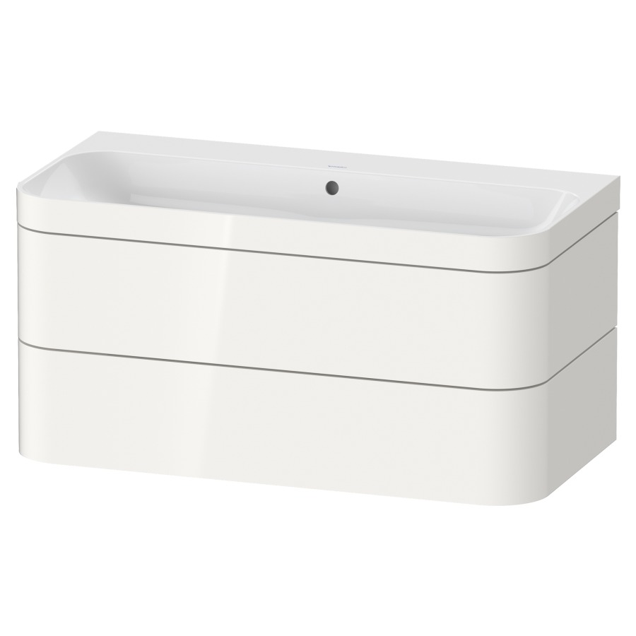 Combination de lavabo HAPPY
D.2 PLUS, 97,5 x 49 x 46,8 cm
élément à 2 tiroirs
lavabo avec trop-plein
avec plaque de recourvrement
en couleur de meuble
siphon, soupape d'écoulement
Push Open incl.