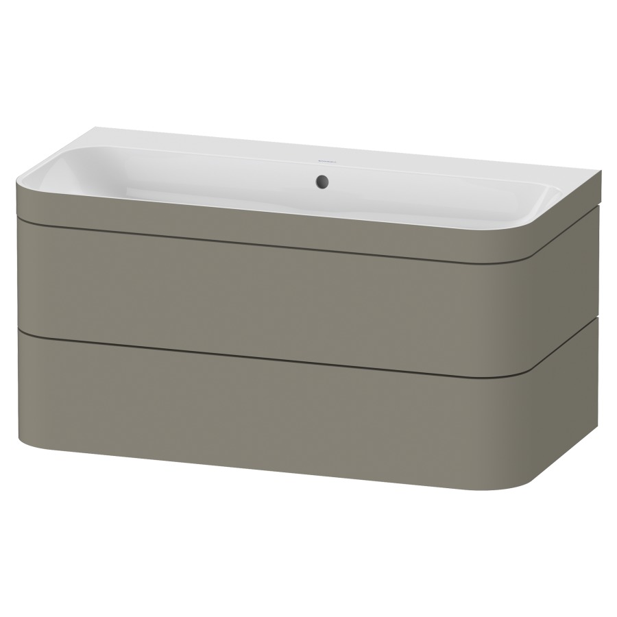 Combination de lavabo HAPPY
D.2 PLUS, 97,5 x 49 x 46,8 cm
élément à 2 tiroirs
lavabo avec trop-plein
avec plaque de recourvrement
en couleur de meuble
siphon, soupape d'écoulement
Push Open incl.