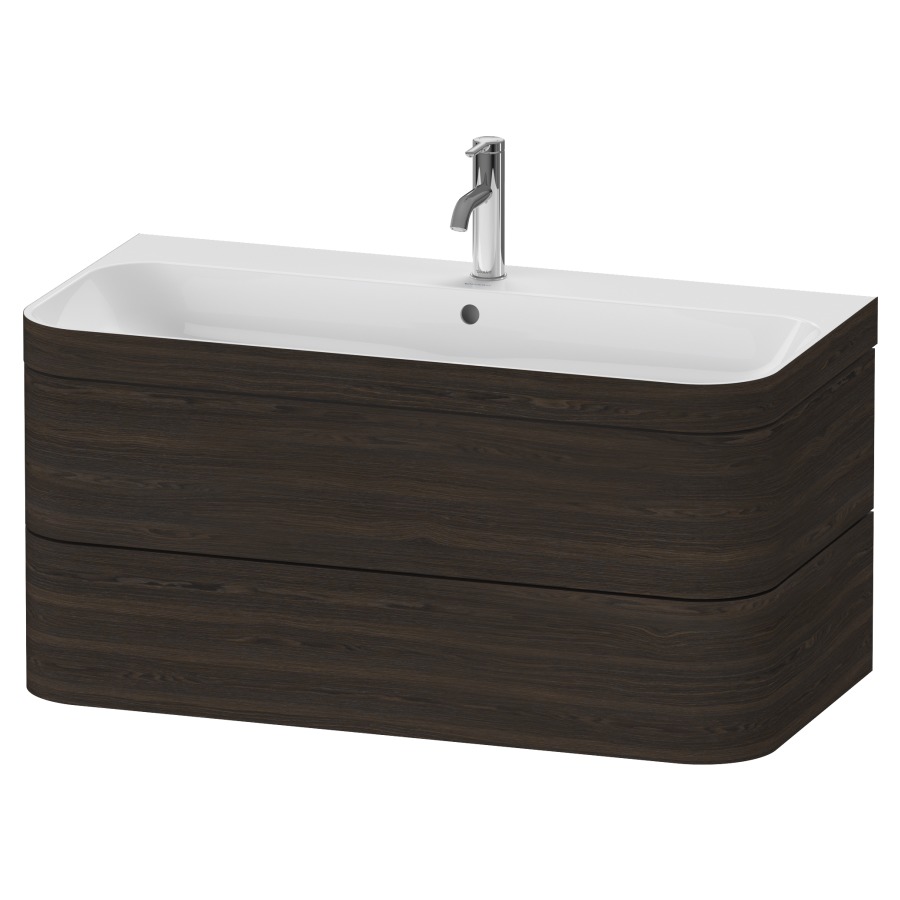 Combination de lavabo HAPPY
D.2 PLUS, 97,5 x 49 x 46,8 cm
élément à 2 tiroirs
lavabo avec trop-plein
avec plaque de recourvrement
en couleur de meuble
siphon, soupape d'écoulement
Push Open incl.